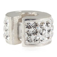 Clear CZ Clip Authentic 925 Sterling Silver Bead Fits Pandora Chamilia Biagi Troll Charms Europen Style Bracelets Clear CZ Clip Authentic 925 Sterling Silver Bead Fits Pandora Chamilia Biagi Troll Charms Europen Style Bracelets