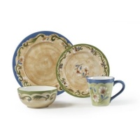Tuscany Floral 4-Piece Place Setting in Sand Tuscany Floral 4-Piece Place Setting in Sand