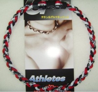 Titanium Tornado Baseball Necklace Red Black White 18 Titanium Tornado Baseball Necklace Red Black White 18