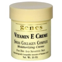 Genes Vitamin E Creme Swiss Collagen Complex Moisturizing Creme for Dry and Sensitive Skin 16 oz Genes Vitamin E Creme Swiss Collagen Complex Moisturizing Creme for Dry and Sensitive Skin 16 oz