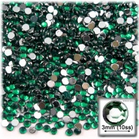 The Crafts Outlet 1440-Piece Flat Back Round Rhinestones, 3mm, Emerald Green The Crafts Outlet 1440-Piece Flat Back Round Rhinestones, 3mm, Emerald Green