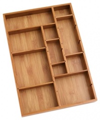 Lipper International Bamboo Adjustable Drawer Organizer