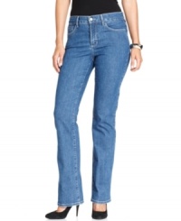 A bootcut silhouette in a light, slightly whiskered wash makes Not Your Daughter's Jeans' petite jeans instant classics for your weekend wardrobe. A bootcut silhouette in a light, slightly whiskered wash makes Not Your Daughter's Jeans' petite jeans instant classics for your weekend wardrobe.