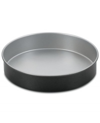Make a cake for it! Showoff your best baking skills with this heavy-gauge aluminized steel cake pan, which heats evenly and features a nonstick finish that knows when to let go & how to clean up quick & easy. A dishwasher-safe design eliminates any bother after baking, plus the thick rolled edges on the pan prevent warping for a lifetime of use. Lifetime warranty. Make a cake for it! Showoff your best baking skills with this heavy-gauge aluminized steel cake pan, which heats evenly and features a nonstick finish that knows when to let go & how to clean up quick & easy. A dishwasher-safe design eliminates any bother after baking, plus the thick rolled edges on the pan prevent warping for a lifetime of use. Lifetime warranty.