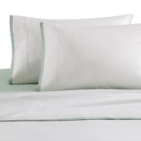 Echo Jaipur Sheet Set, Queen, White/Light Green Echo Jaipur Sheet Set, Queen, White/Light Green