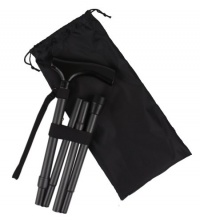 Ez2care Classy Adjustable Folding Cane with Carrying Case, Metallic Grey Ez2care Classy Adjustable Folding Cane with Carrying Case, Metallic Grey