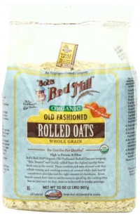 Bob's Red Mill Organic Oats Rolled Regular, 32-Ounce (Pack of 4)