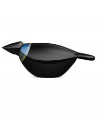 A minimalist design and glossy black wings with iridescent blue markings bring iittala's crow to life. First hatched in 1972 by artist Oiva Toikka, the fanciful Birds collection captures the nuances of each creature in beautiful mouth-blown glass. A minimalist design and glossy black wings with iridescent blue markings bring iittala's crow to life. First hatched in 1972 by artist Oiva Toikka, the fanciful Birds collection captures the nuances of each creature in beautiful mouth-blown glass.