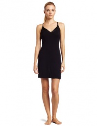 Calvin Klein Womens Essentials With Satin Sleep V-neck Convertible Sleep Chemise, Black, Medium Calvin Klein Womens Essentials With Satin Sleep V-neck Convertible Sleep Chemise, Black, Medium