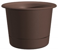 Dynamic Design WS0612CO Westbury 6-Inch Poly Planter with Attached Saucer, Cocoa