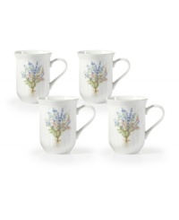 An inspiration for home chefs, Mikasa's Botanical Bouquet mugs feature everyday porcelain garnished with garden-fresh sage, rosemary and thyme. With gently fluted detail. An inspiration for home chefs, Mikasa's Botanical Bouquet mugs feature everyday porcelain garnished with garden-fresh sage, rosemary and thyme. With gently fluted detail.