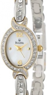Bulova Women's 98L005 Crystal Accented Mother Of Pearl Dial Watch Bulova Women's 98L005 Crystal Accented Mother Of Pearl Dial Watch