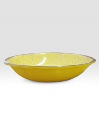 Reminiscent of French Provencal pottery, this durable melamine style is the perfect serving piece that is sure to become a cherished heirloom.Melamine14 X 14 X 3Dishwasher safeDo not microwaveImported Reminiscent of French Provencal pottery, this durable melamine style is the perfect serving piece that is sure to become a cherished heirloom.Melamine14 X 14 X 3Dishwasher safeDo not microwaveImported