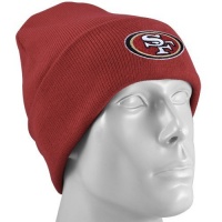 NFL End Zone Cuffed Knit Hat - K010Z, San Francisco 49ers, One Size Fits All NFL End Zone Cuffed Knit Hat - K010Z, San Francisco 49ers, One Size Fits All