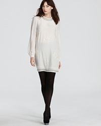 Embrace an free-spirited sense of style as stunning sequin embellishment and intricate braided trim imbue this Juicy Couture dress with luxe bohemia. Embrace an free-spirited sense of style as stunning sequin embellishment and intricate braided trim imbue this Juicy Couture dress with luxe bohemia.