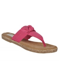 Espadrille bottoms with knots on top. The Initial sandal by Dr. Scholl's are a cute addition to your favorite short/top combo. Espadrille bottoms with knots on top. The Initial sandal by Dr. Scholl's are a cute addition to your favorite short/top combo.