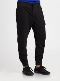 A soft French terry cotton construction and ample pockets provide this comfortable utility pant the perfect mix of style and storage.Elastic waistSide zip, rear welt pocketsInseam, about 31CottonMachine washImported A soft French terry cotton construction and ample pockets provide this comfortable utility pant the perfect mix of style and storage.Elastic waistSide zip, rear welt pocketsInseam, about 31CottonMachine washImported