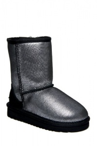 UGG Australia Infants' Classic Glitter Toddler Suede Boots,Black,7 Child US UGG Australia Infants' Classic Glitter Toddler Suede Boots,Black,7 Child US