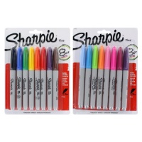 Sharpie Permanent Markers, Assorted Ink, Fine Point, 8/Pack + Free 8 Pack Sharpie Permanent Markers, Assorted Ink, Fine Point, 8/Pack + Free 8 Pack