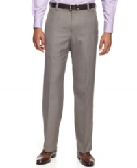 Paired with any colorful shirt, these Kenneth Cole Reaction dress pants are the perfect pull-it-together piece. Paired with any colorful shirt, these Kenneth Cole Reaction dress pants are the perfect pull-it-together piece.