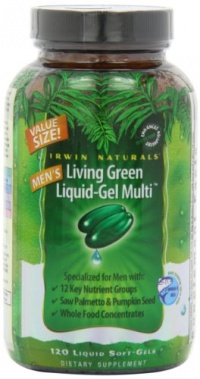 Irwin Naturals Living Green Multi Liquid-Gel for Men, 120 Count Irwin Naturals Living Green Multi Liquid-Gel for Men, 120 Count