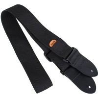 Protec Guitar Strap with Leather Ends and Pick Pocket, Black Protec Guitar Strap with Leather Ends and Pick Pocket, Black