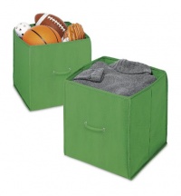 Whitmor 6351-909-2-GRN Collapsible Cube, Green, 2-Pack Whitmor 6351-909-2-GRN Collapsible Cube, Green, 2-Pack