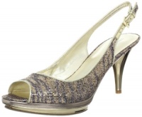 Nine West Women's Sharina Peep-Toe Pump,Gold Multi/Glitter Tiger,8 M US Nine West Women's Sharina Peep-Toe Pump,Gold Multi/Glitter Tiger,8 M US