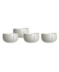 As durable as they are stylish, Sketch dip bowls from Salt&Pepper feature quiet earth tones and a cool graphic feel to make everyday meals look anything but ordinary. As durable as they are stylish, Sketch dip bowls from Salt&Pepper feature quiet earth tones and a cool graphic feel to make everyday meals look anything but ordinary.