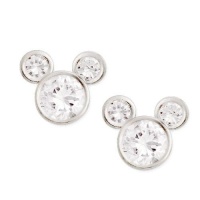 Sterling Silver Disney Cz Mickey Mouse Stud Earrings Sterling Silver Disney Cz Mickey Mouse Stud Earrings