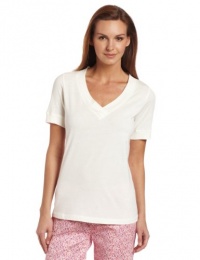 Dearfoams Women's Short Sleeve V-Neck Tee and Heart Pocket Pajama Pant Dearfoams Women's Short Sleeve V-Neck Tee and Heart Pocket Pajama Pant