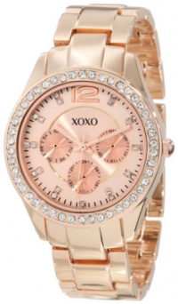 XOXO Women's XO5477 Rose Gold Bracelet With Rhinestones Accent Bezel Watch XOXO Women's XO5477 Rose Gold Bracelet With Rhinestones Accent Bezel Watch