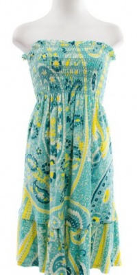 Juicy Couture Window Seat Gia Paisley Terry Smocked Tube Dress X-Large Juicy Couture Window Seat Gia Paisley Terry Smocked Tube Dress X-Large