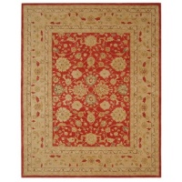 Safavieh AN522A 9-Feet by 12-Feet Anatolia Collection Handmade Hand-Spun Wool Area Rug, Red and Ivory Safavieh AN522A 9-Feet by 12-Feet Anatolia Collection Handmade Hand-Spun Wool Area Rug, Red and Ivory