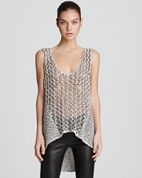 Helmut Lang Sweater - Tank with Asymmetric Hem Helmut Lang Sweater - Tank with Asymmetric Hem