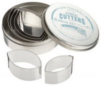 Ateco 6 Piece Plain Football Cutter Set Ateco 6 Piece Plain Football Cutter Set