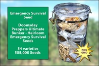 Emergency Survival Seed Doomsday Preppers Ultimate Bunker - Heirloom Emergency Survival Seeds - 505,000 Seeds 2013 Emergency Survival Seed Doomsday Preppers Ultimate Bunker - Heirloom Emergency Survival Seeds - 505,000 Seeds 2013