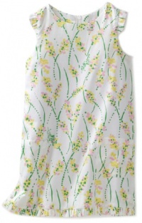 Lilly Pulitzer Girls 2-6X Little Shift Ruffle Dress, Resort White Grass Happy, 6 Lilly Pulitzer Girls 2-6X Little Shift Ruffle Dress, Resort White Grass Happy, 6