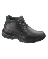 Kick your way down the path to casual cool men's boots. These rough and rugged Hush Puppies boots for men toughen up any look in your weekend rotation. Kick your way down the path to casual cool men's boots. These rough and rugged Hush Puppies boots for men toughen up any look in your weekend rotation.