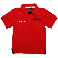 Sean John Boys 4-7 Polo (6, Red)