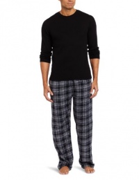 Intimo Men's Thermal Crew Neck Shirt With Micro Fleece Pajama Pant Intimo Men's Thermal Crew Neck Shirt With Micro Fleece Pajama Pant
