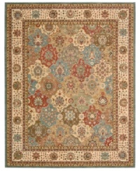 A multicolored swirl of florals upon florals and immaculate craftsmanship create an atmosphere of classical refinement with the Persian Legacy rug. Machine woven from the highest quality wool on a state-of-the-art loom for modern luxury. A multicolored swirl of florals upon florals and immaculate craftsmanship create an atmosphere of classical refinement with the Persian Legacy rug. Machine woven from the highest quality wool on a state-of-the-art loom for modern luxury.