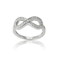 Sterling Silver CZ Infinity Figure 8 Ring. Available in sizes 5 - 5.5 - 6 - 6.5 - 7 - 7.5 - 8 - 8.5 - 9 - 9.5 - 10 Sterling Silver CZ Infinity Figure 8 Ring. Available in sizes 5 - 5.5 - 6 - 6.5 - 7 - 7.5 - 8 - 8.5 - 9 - 9.5 - 10