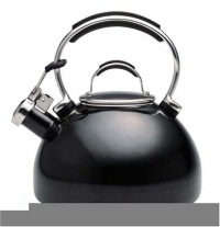 KitchenAid Teakettle 2-Quart Gourmet Essentials Porcelain Enamel Kettle , Black