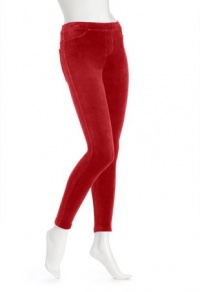 HUE Cotton Velvet Leggings Red Size: XL HUE Cotton Velvet Leggings Red Size: XL