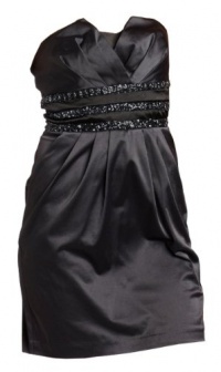 Trixxi Juniors Origami With Bead Dress, Charcoal, 7 Trixxi Juniors Origami With Bead Dress, Charcoal, 7