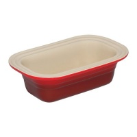 Le Creuset Stoneware Deep-Dish Loaf Pan, Red Le Creuset Stoneware Deep-Dish Loaf Pan, Red