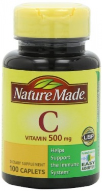 Nature Made Vitamin C 500mg, 100 Caplets (Pack of 3) Nature Made Vitamin C 500mg, 100 Caplets (Pack of 3)