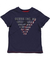GUESS Kids Little Boy Panel Screen T-Shirt, NAVY (4) GUESS Kids Little Boy Panel Screen T-Shirt, NAVY (4)