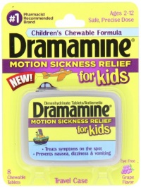 Dramamine Motion Sickness Relief for Kids, 8 Count Dramamine Motion Sickness Relief for Kids, 8 Count